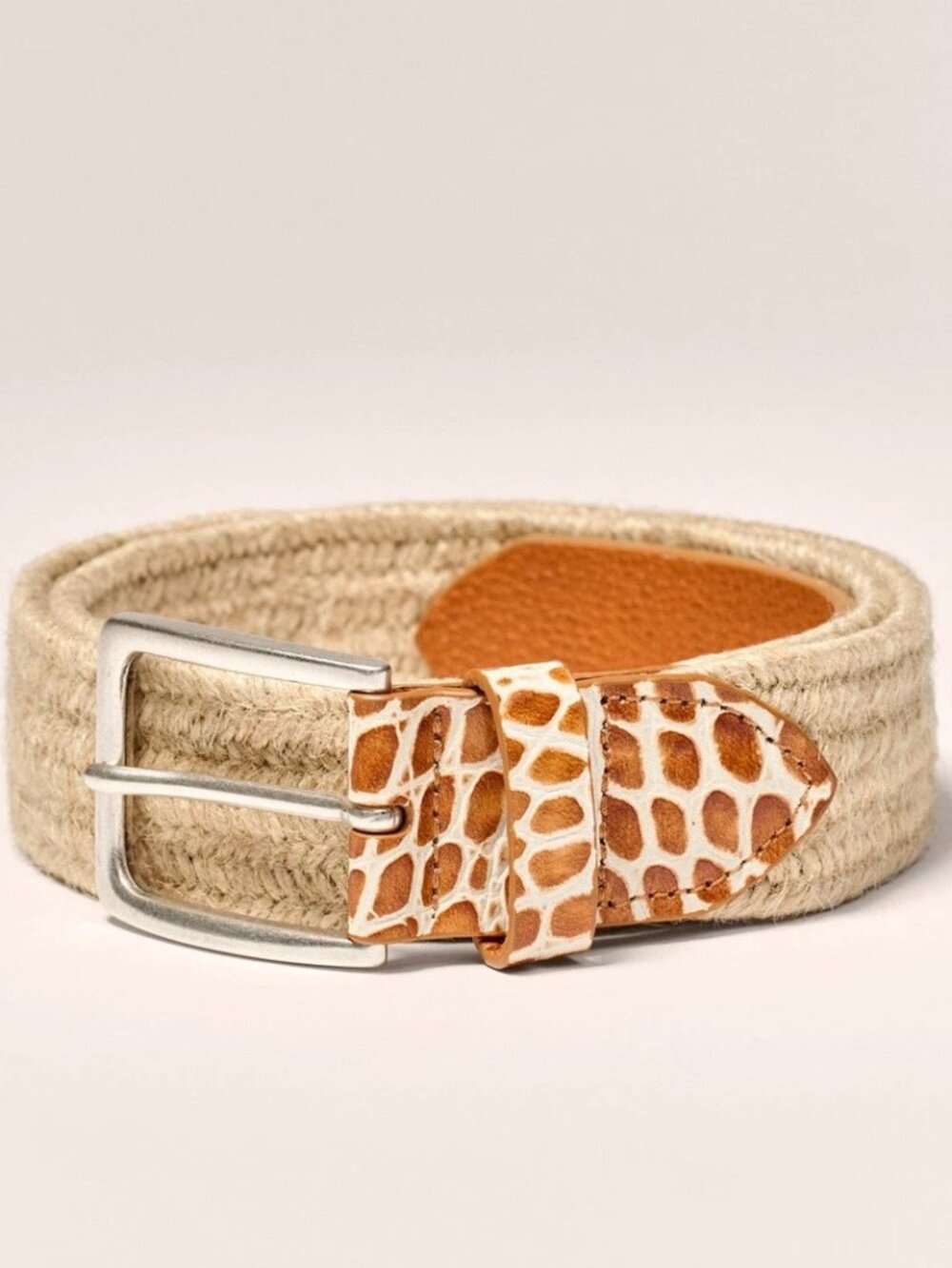 NWT! johnnie-O Crocco Tip & Italian Linen Belt Mens- Size 36